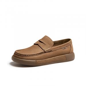 CAMEL Лоферы мужские цвета хаки/желто-коричневый