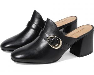 Бернардо Натасия мюли женские черные кожаные с миндалевидным носком на устойчивом каблуке Bernardo