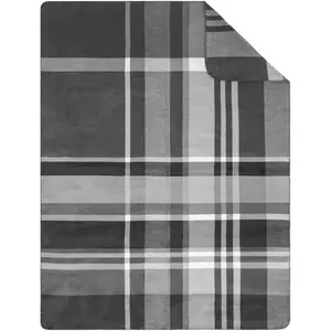 Покрывало Wohndecke Falkland с классическим клетчатым дизайном Ibena, Grau/wollweiß