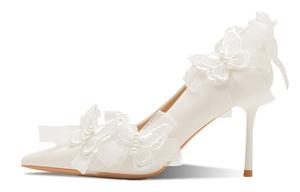 Высокие каблуки женские белые Ainer-Cat