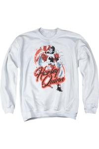 Толстовка Batman Harley Airbrush для взрослых с круглым вырезом Gildan, белый