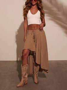 Длинная юбка LA Angels, кэмел