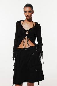 Хлопковые шорты карго H&M, черный