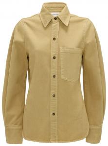 Рубашка Victoria Beckham с деталью на плечах, приталенного силуэта, желтый