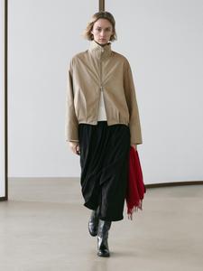 Бомбер из хлопковой смеси Massimo Dutti, mole brown