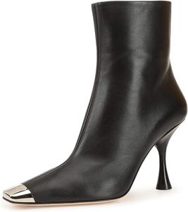 Женские Ботильоны XYD с квадратным носком, высокими шпильками, боковой молнией, для офиса и свиданий, Black