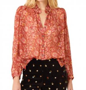 Рубашка Annabel на пуговицах в цвете Sunset Ember Alix Of Bohemia, Sunset Ember