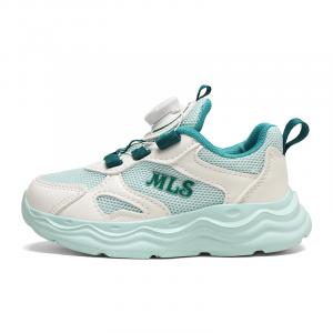 Износостойкие, легкие, с амортизацией, противоскользящие, противоотскочные детские беговые кроссовки Mulinsen, 8630 зеленый[dual network breathable]