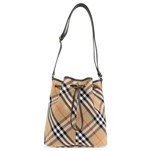 Burberry Хлопковая ведерка через плечо женская бежевая