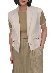 Жилет-карго из саржевого полотна DKNY, цвет Coconut