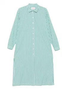 Платье-рубашка в полоску MC2 SAINT BARTH, зеленый