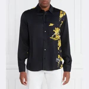 Рубашка стандартного кроя Versace, черный