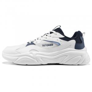 361° Износостойкие и легкие низкие повседневные туфли мужские белого и синего цвета