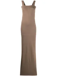 Платье макси с квадратным вырезом LEMAIRE, коричневый