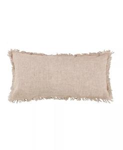 Декоративная подушка с льняной бахромой, 12 x 24 дюйма Levtex, бежевый