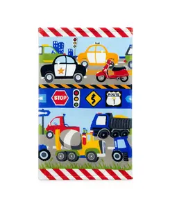 Полотенце для рук Dream Factory с изображением поездов и грузовиков, желтый