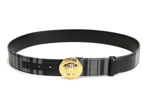 VERSACE Черная мужская полоска с пуговицей шириной 4 см