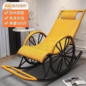 Fantasy Кресло-качалка из ротанга с усиленной двойной колесной базой gold