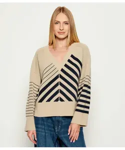 Шерстяной свитер Фудали Modern fit Boss, бежевый