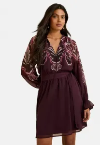 Платье повседневное с принтом, прямого кроя Love & Roses, Berry Red