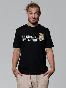 Футболка wat? Apparel T-Shirt Oh captain my captain, черный