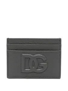 Картхолдер с тисненым логотипом DOLCE & GABBANA, серый