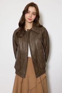 Куртка из искусственной кожи с подкладкой Rienda, цвет Brn