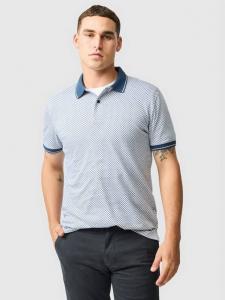 Lynden Geo Print Premium Cotton Slim Fit поло с короткими рукавами Rodd & Gunn, Snow
