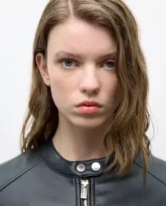 Женская кожаная байкерская куртка с молниями Tintoretto, черный