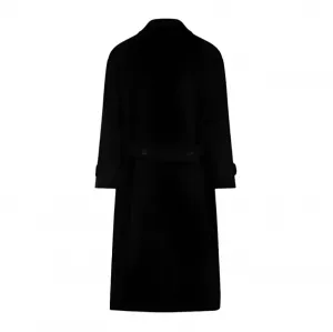 Мужское шерстяное длинное пальто Tom Ford черного цвета