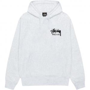 Толстовка унисекс с капюшоном, средней толщины, стандартного размера Stussy, taupe/ash hea ther