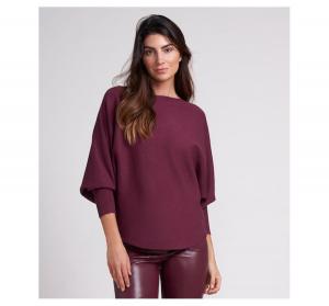 Женский свитер Ivy Oversized с рукавами летучая мышь длиной 3/4 Caldwell Collection, Garnet red
