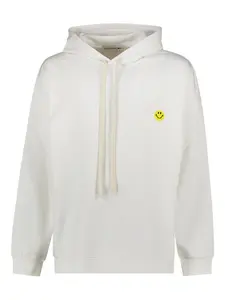 Толстовка с капюшоном и принтом в виде смайлика на завязках Joshua Sanders, белый