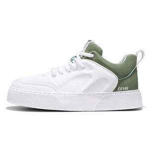 Детские кроссовки для скейтбординга с защитой от ударов и истираний, низкие, для подростков Kung Fu partners, белый/зеленый