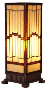 Настольная лампа Тиффани Clayre & Eef Tischlampe Sefora, бежевый - стекло - 17 x 44 x 17 см