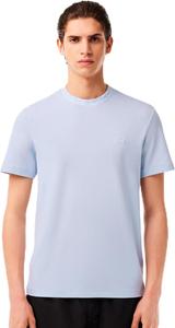 Мужская футболка Lacoste Official с жаккардовым ребристым трикотажным воротником и отделкой пике TH0799-99, светло-синий