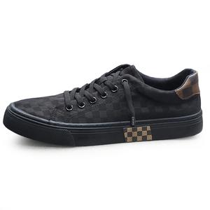 SENJIALUO Износостойкие легкие дышащие лоу-топ скейтборд кроссовки мужские - полностью черные, цвет All Black