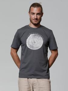 Wat? Apparel Срез дерева в форме футболки, серый