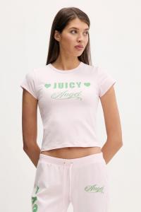 Футболка с изображением ангела Juicy Couture, розовый