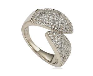 Кольцо Suzy Levian из стерлингового серебра с кубическим цирконием, инкрустированное бриллиантами Suzy Levian New York, White