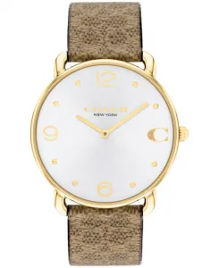 Женские часы Elliot Signature с ремешком из бежевого холста, 36 мм COACH