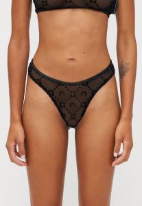 Брифы MARINE SERRE MOONOGRAM FLOCK HIGH CUTPANTIES, Black/Beige