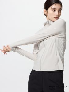 Толстовка AIRism Ultra Stretch с UV-защитой Uniqlo, 02 light grey