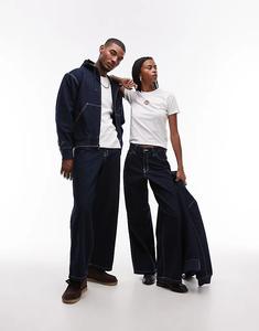 Свободные джинсы с широкими штанинами из денима темно-синего цвета Dickies