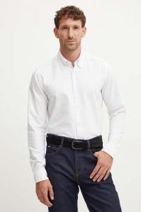 Хлопковая рубашка Boss Orange, белый