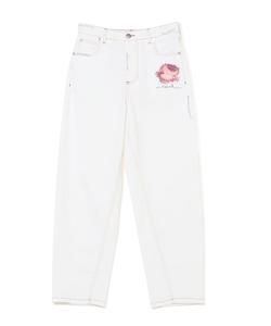 Джинсовые брюки с цветочным рисунком