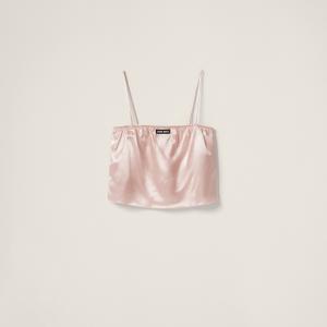 Атласный топ MIU MIU, опал