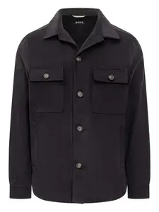 Мерсеризированный пиджак на пуговицах Boss, черный