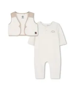 Набор для малыша кремового цвета с длинными рукавами Timberland