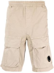C.P. Company шорты карго с нашивкой-логотипом, нейтральный цвет
